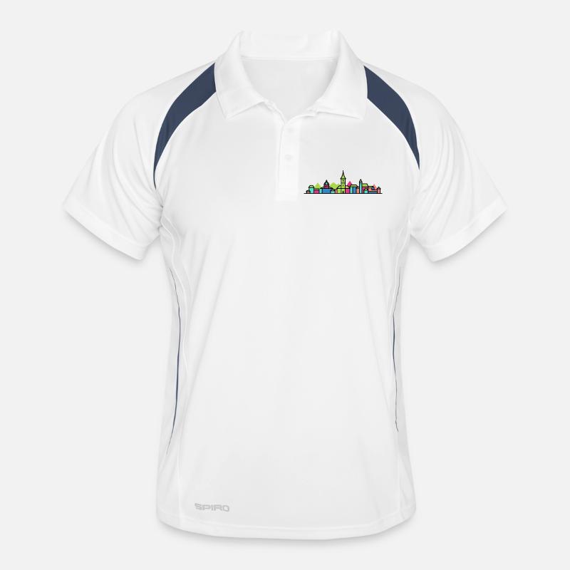 Horizon moderne de la ville de Biel Bienne Polo respirant Homme