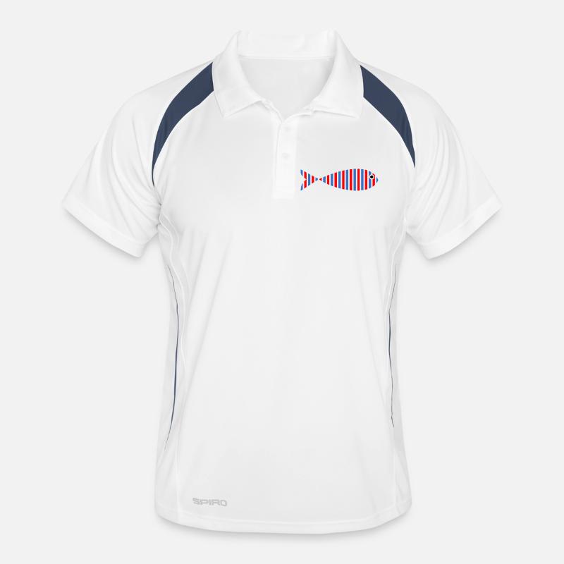 POISSON. POISSON D'AVRIL. VACANCES. ETE. HUMOUR Polo respirant Homme