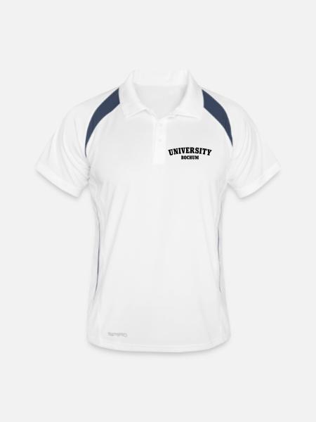 Université de Bochum - Polo respirant Homme - blanc/marine - Devant