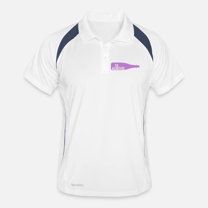 Bottle of sparkling wine dawn Men's Polo breathable