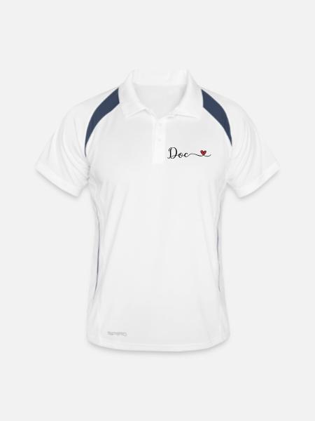 Médecin - Polo respirant Homme - blanc/marine - Devant