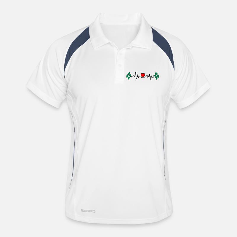 Devon Flag with Heartbeat Men's Polo breathable
