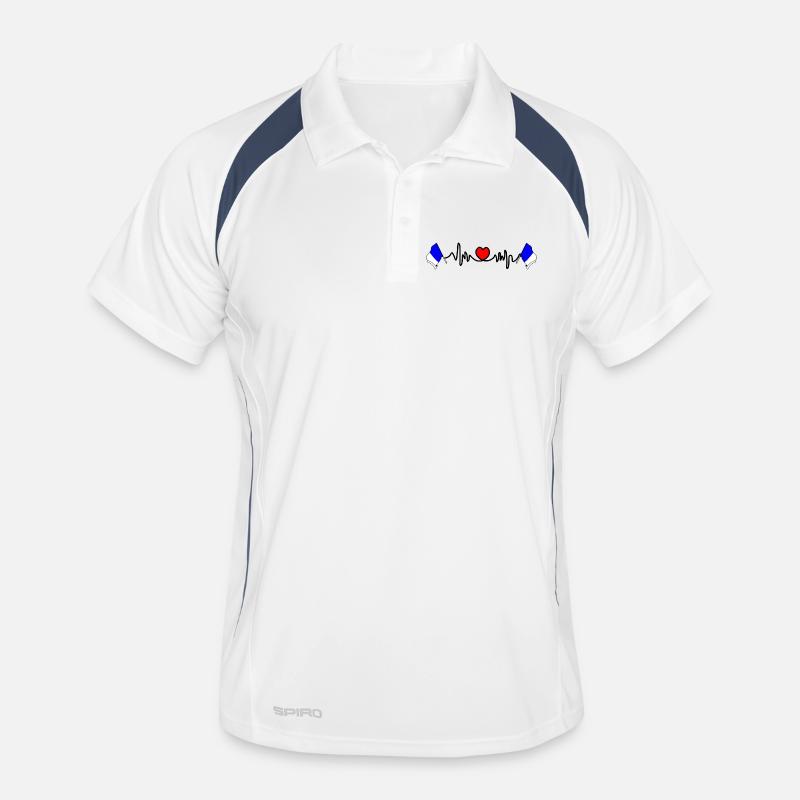 Spa Custom Flag - Men's Polo breathable - white/navy