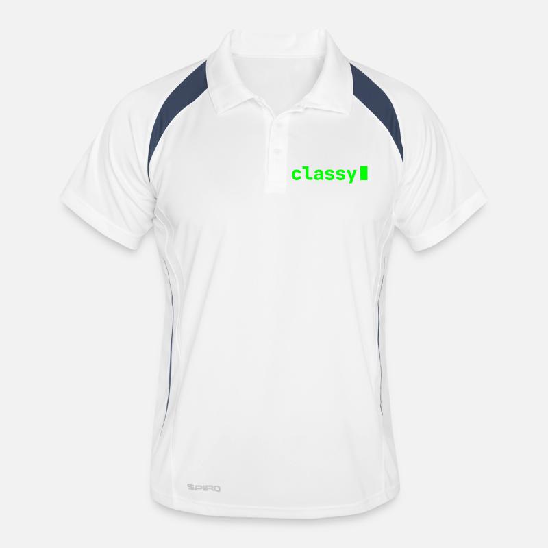 classy | Developer mood - Men's Polo breathable - white/navy