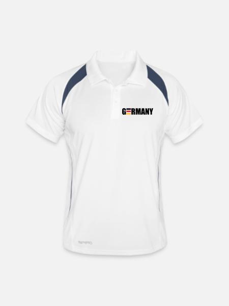 Germany | Deutschland | Flag | Flagge - Men's Polo breathable - white/navy - Front