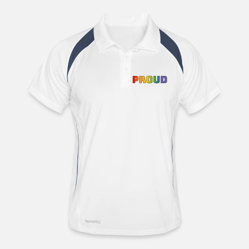 Regenbogen proud schwarz Männer Polo atmungsaktiv