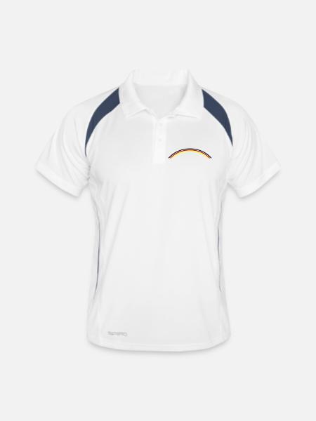 Germany Flag Line - Men's Polo breathable - white/navy - Front