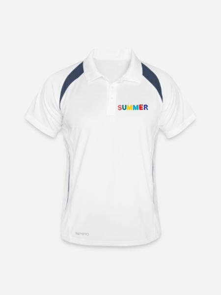 MISTRESS. MASTER. TEACHER. SCHOOL - Men's Polo breathable - white/navy - Front