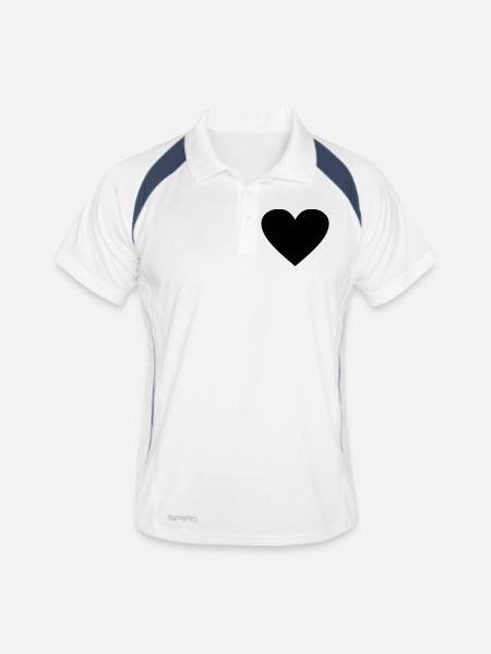 Black Heart Awesomeelement - Men's Polo breathable - white/navy