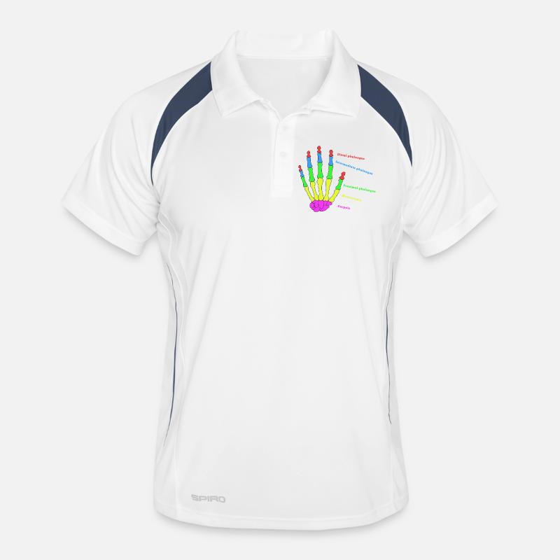 Hand Knochen Anatomie Mensch Evolution Physio Männer Polo atmungsaktiv