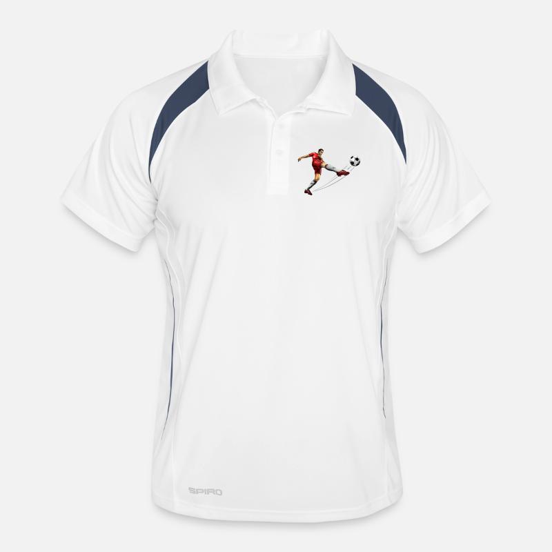 soccer player Polo respirant Homme