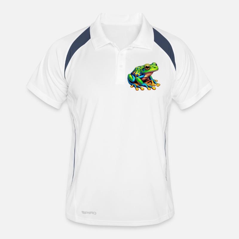 Frog - Men's Polo breathable - white/navy