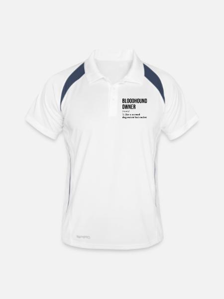 limier - Polo respirant Homme - blanc/marine