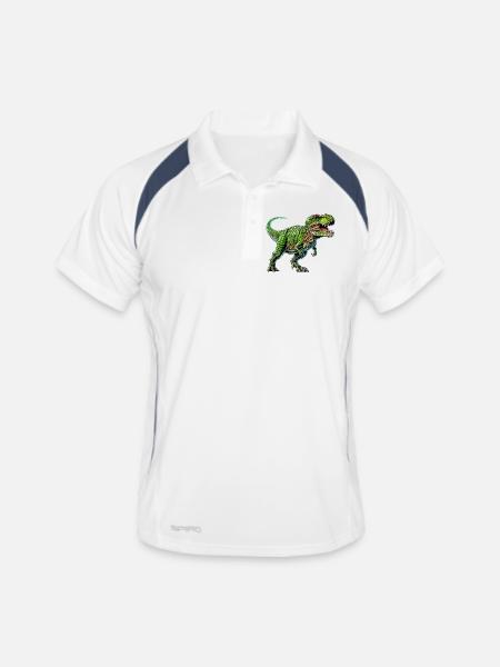 Dinosaur - Men's Polo breathable - white/navy