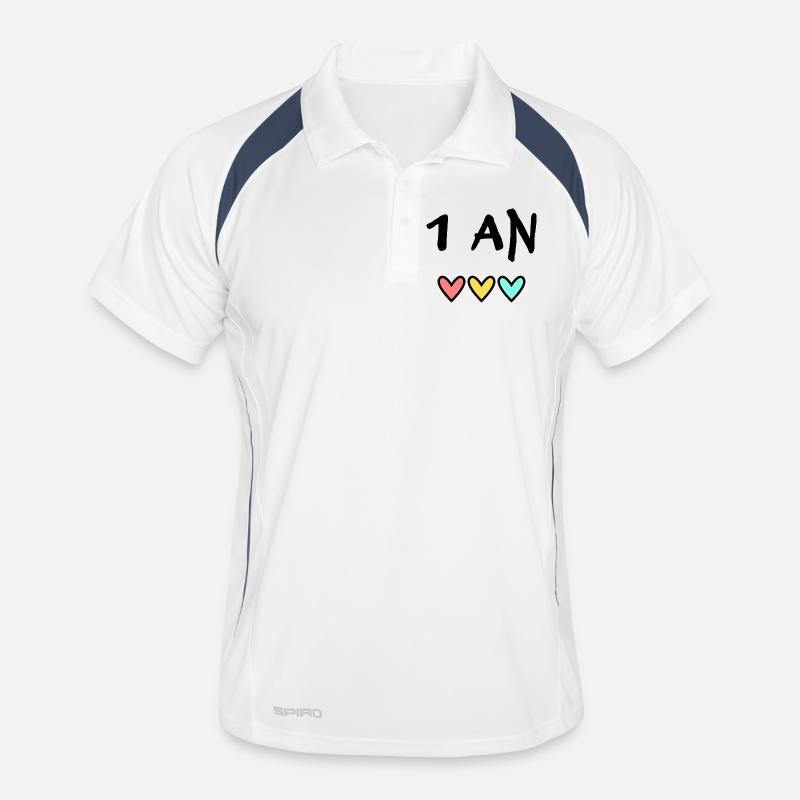 1. 1 AN. 1er ANNIVERSAIRE. ANNIVERSAIRE 1 AN Polo respirant Homme
