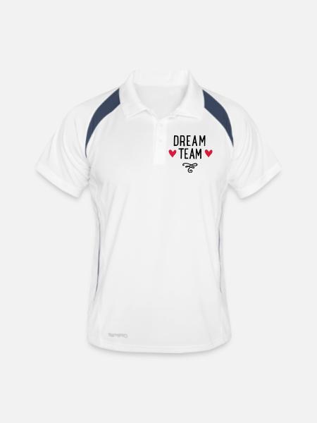 Dream Team with Hearts Gift - Men's Polo breathable - white/navy - Front