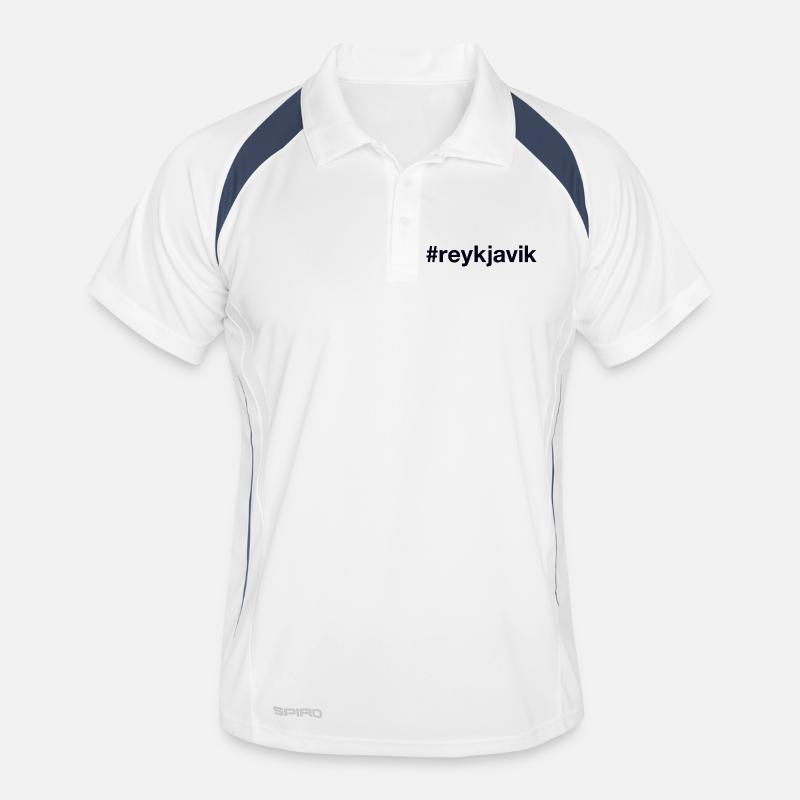 REYKJAVIK Hashtag Île d’Islande Polo respirant Homme