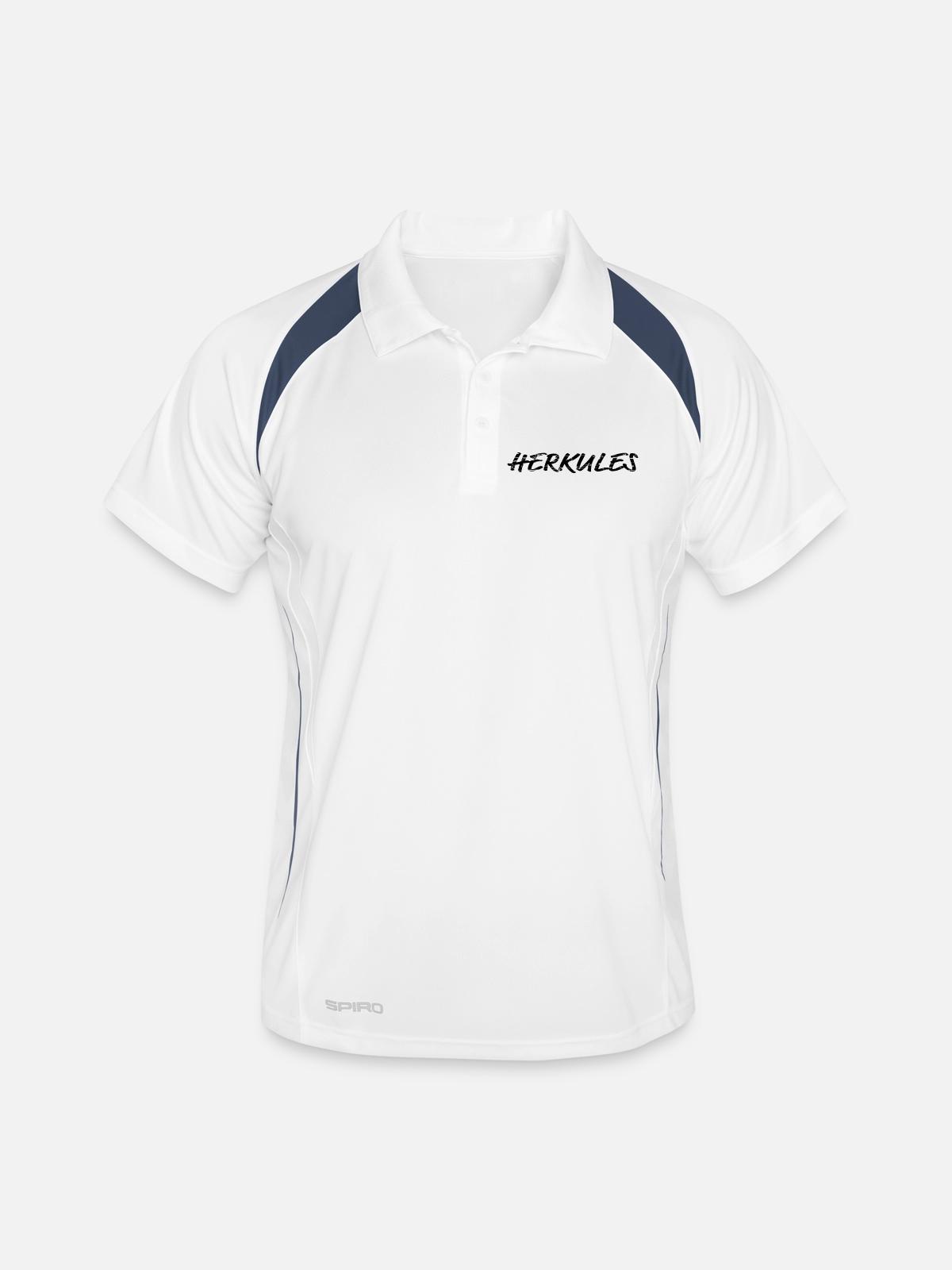 Hercules - Men's Polo breathable - white/navy - Front