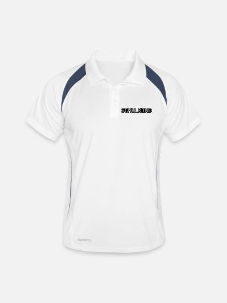 Schoolchild Pixel - Men's Polo breathable - white/navy - Front