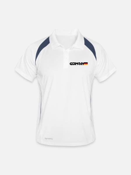 Germany - Men's Polo breathable - white/navy