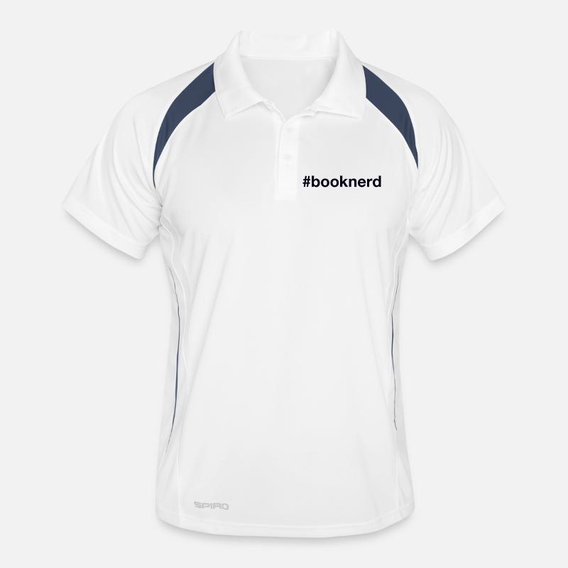 Book Nerd Hashtag Männer Polo atmungsaktiv