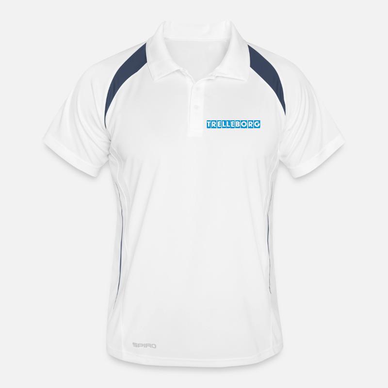 Trelleborg – Blue Text Design Men's Polo breathable