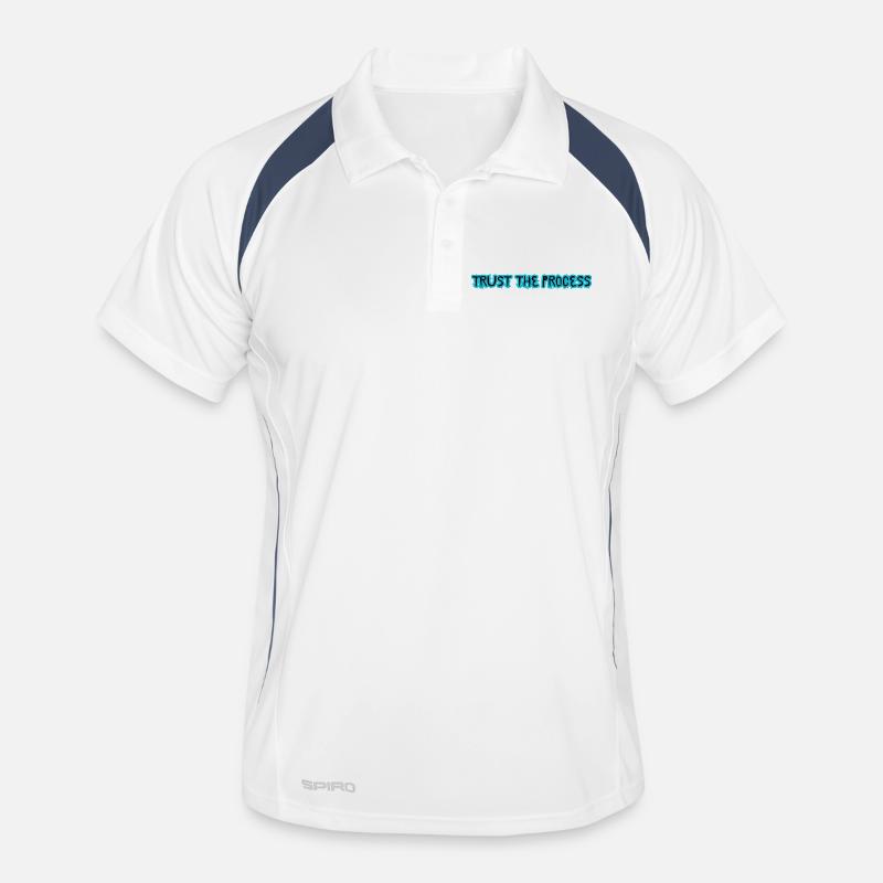 TRUST THE PROCESS design  Männer Polo atmungsaktiv