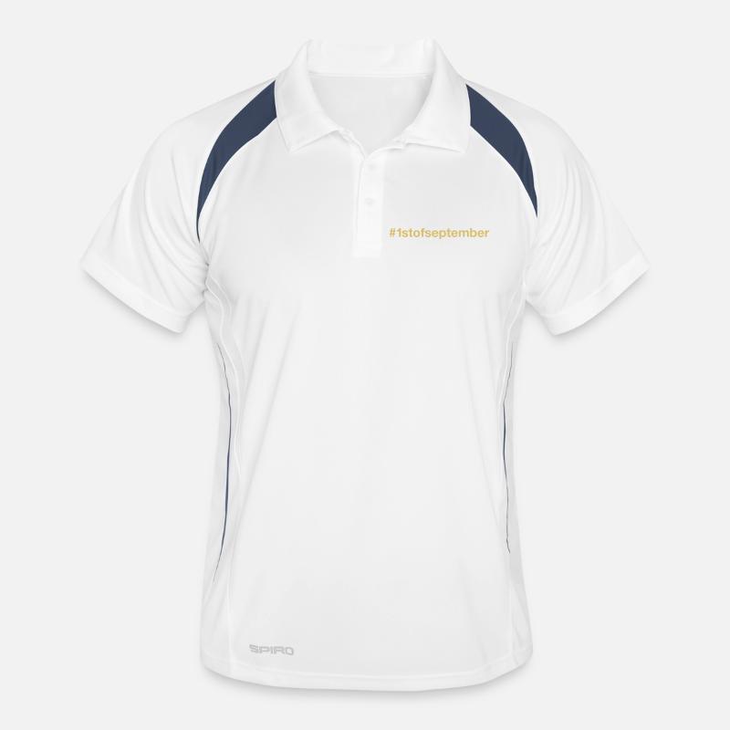 geboren am 1. September Geburtstag birthday Männer Polo atmungsaktiv