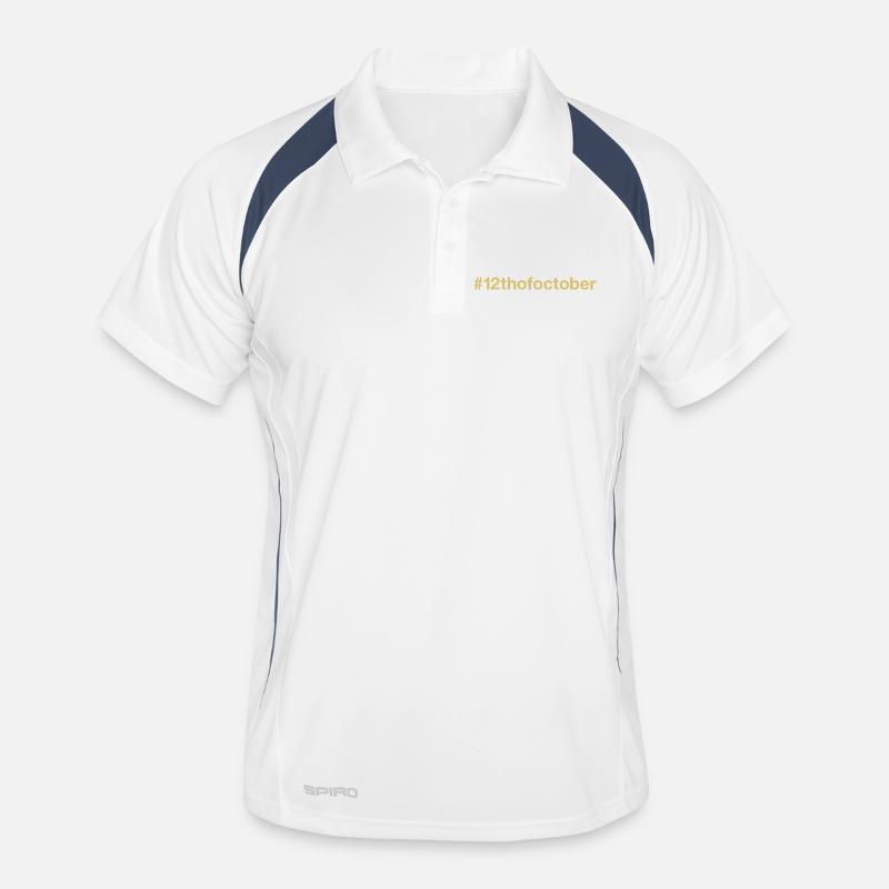 né le 12 octobre Anniversaire anniversaire Polo respirant Homme