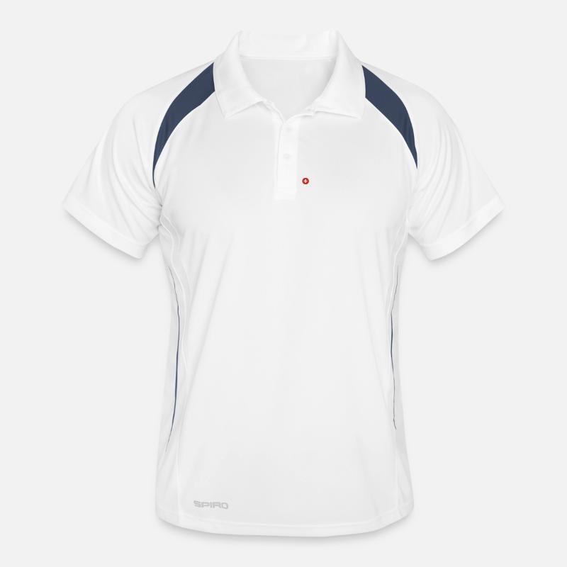 Drapeau de la Suisse Polo respirant Homme