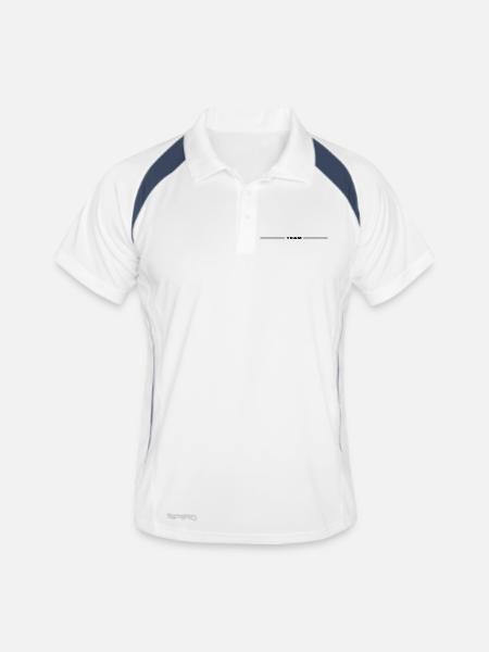 Team Line - Men's Polo breathable - white/navy