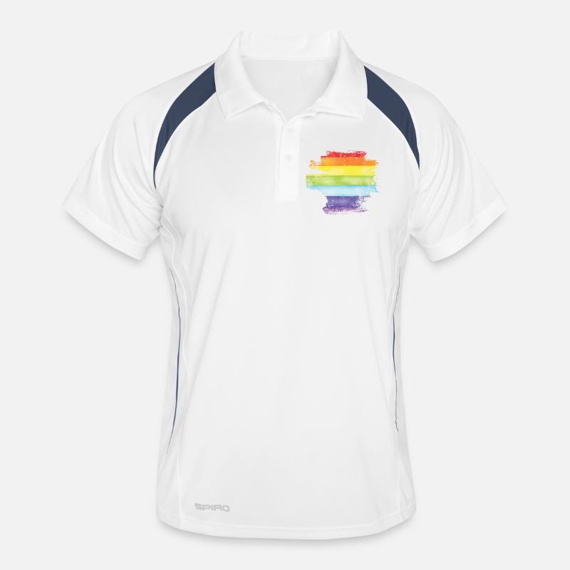 Stolz Pinsel Regenbogen Männer Polo atmungsaktiv