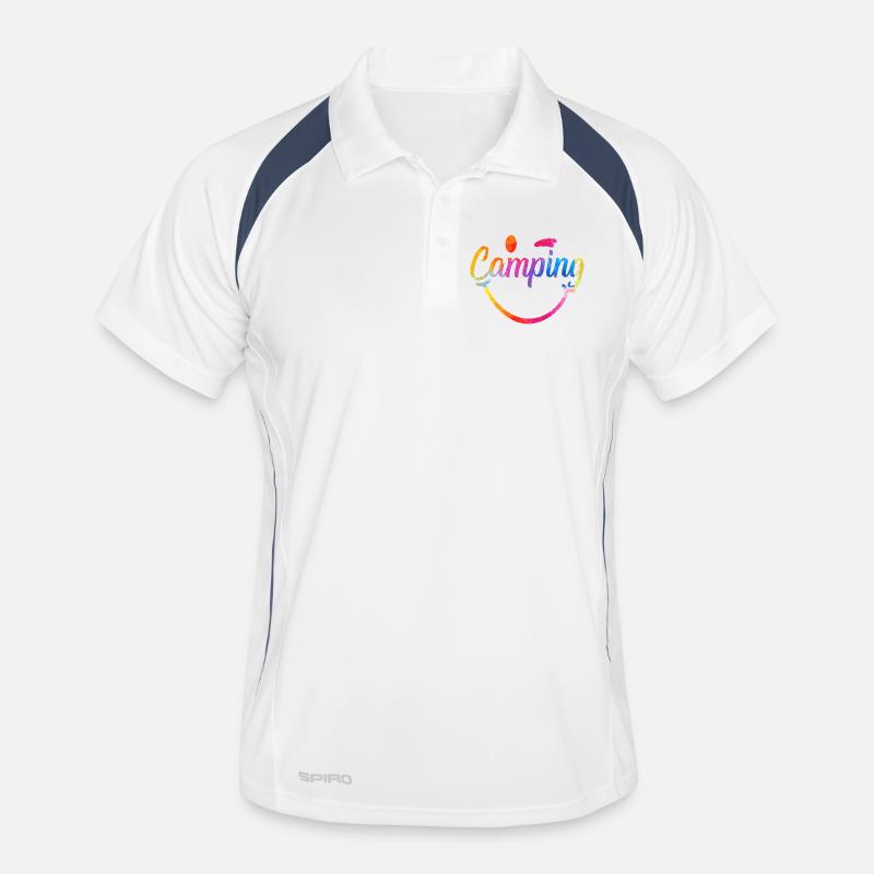 Logo de jeu de couleur de camping Polo respirant Homme