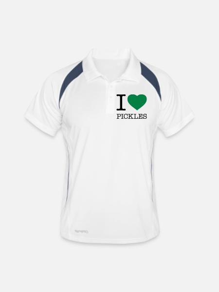 I LOVE PICKLES - Men's Polo breathable - white/navy - Front