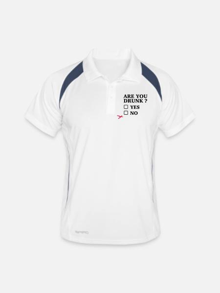 funny toast - Men's Polo breathable - white/navy
