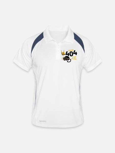 Erreur 404 Page introuvable - Polo respirant Homme - blanc/marine - Devant