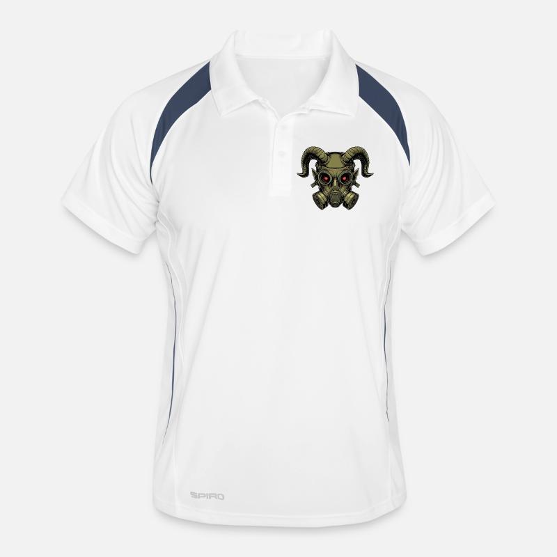 Devilish Demon Mask Halloween Creepy Gothic Men's Polo breathable