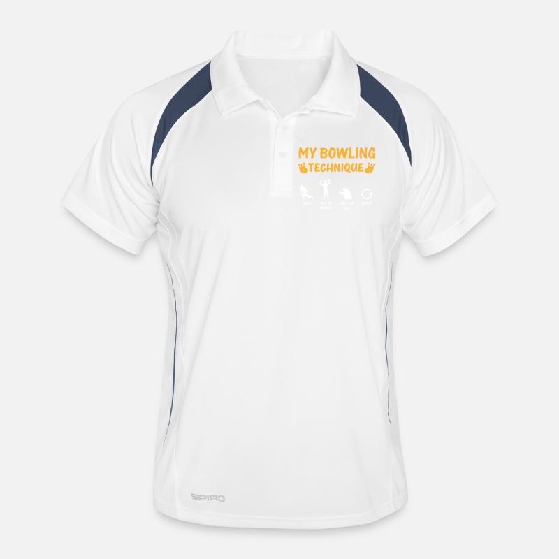 Mein Bowlingtechnik-Abschlag Männer Polo atmungsaktiv