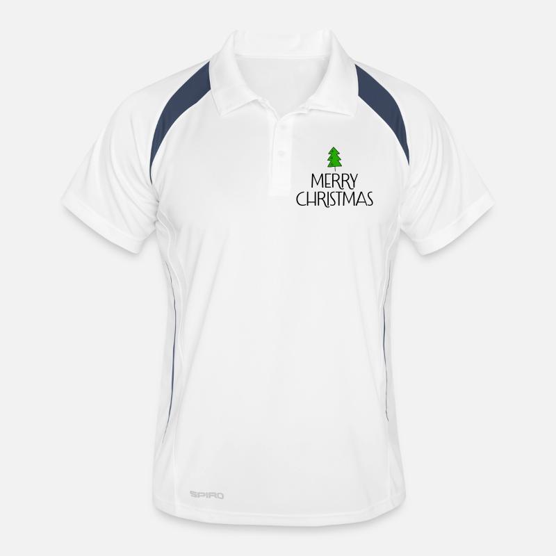 Joyeux Noël avec sapin de Noël Polo respirant Homme