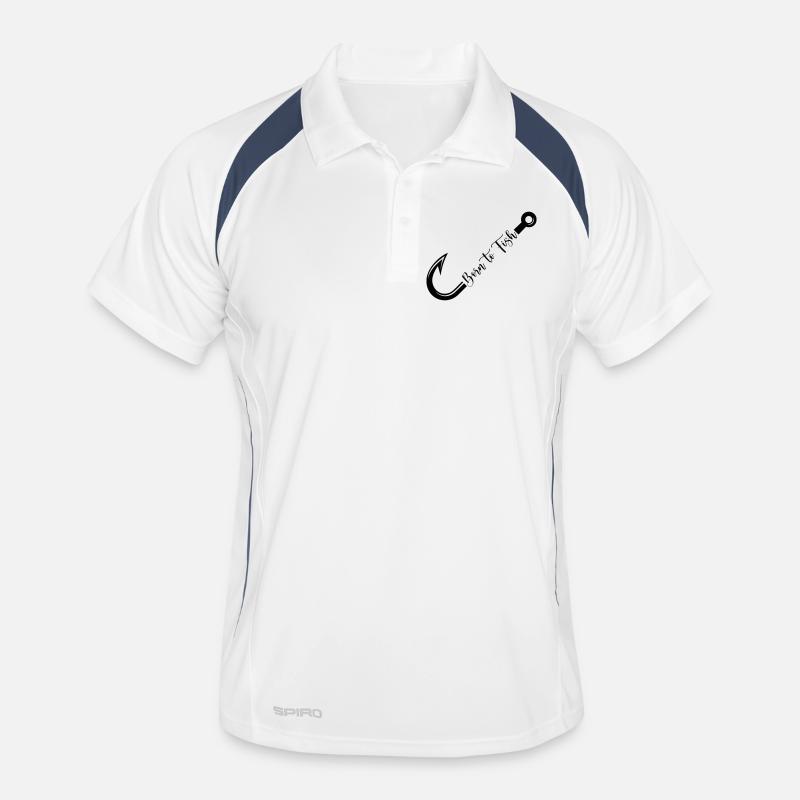 Born to Fish Hook Design Men's Polo breathable