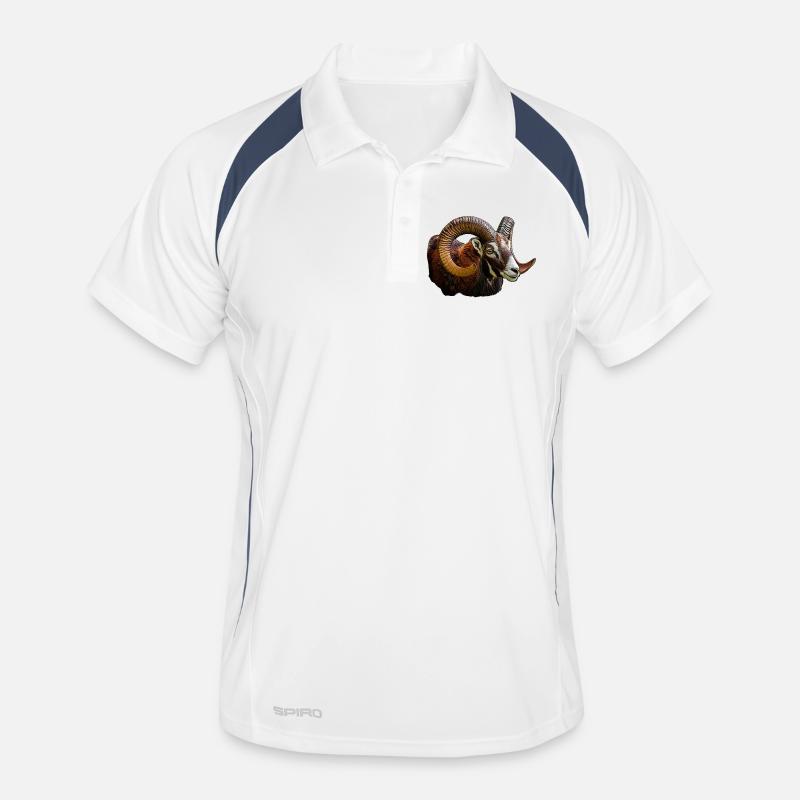 Tête de mouflon Polo respirant Homme