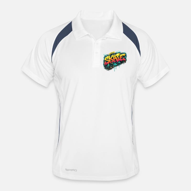 Skate Graffiti Explosion - Men's Polo breathable - white/navy