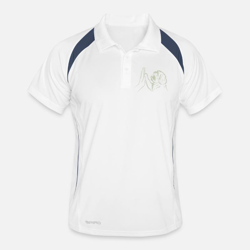 Dog Handshake High Five Paw Human Connection Men's Polo breathable