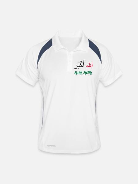 Allah Akbar - Men's Polo breathable - white/navy - Front
