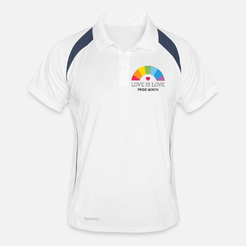 L’amour est l’amour. Mois de la fierté. Polo respirant Homme