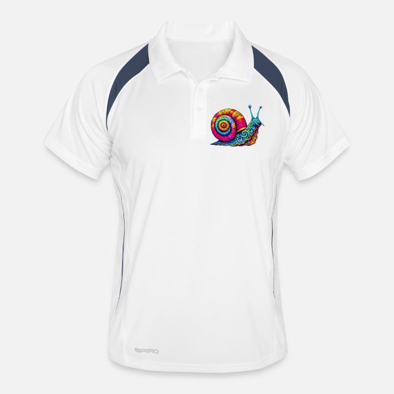 Snail - Men's Polo breathable - white/navy