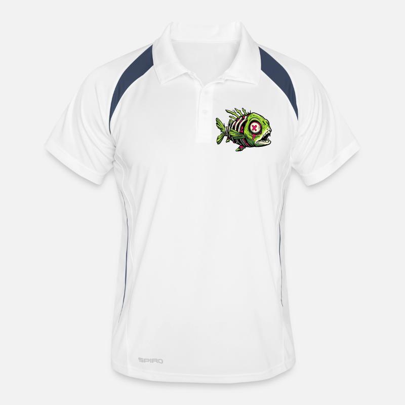 Zombie Fish Graffiti Men's Polo breathable