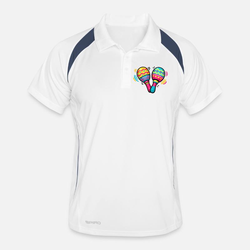 Rythme coloré de tambourin Polo respirant Homme