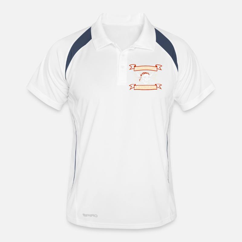 Leonard - Men's Polo breathable - white/navy