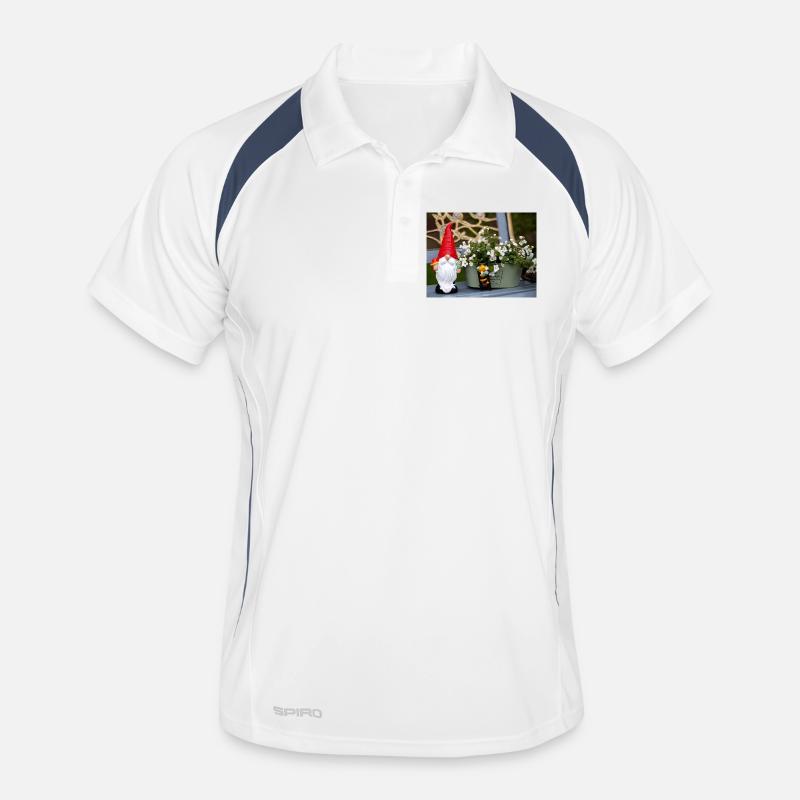 Nain de jardin dans un pot de fleurs Polo respirant Homme